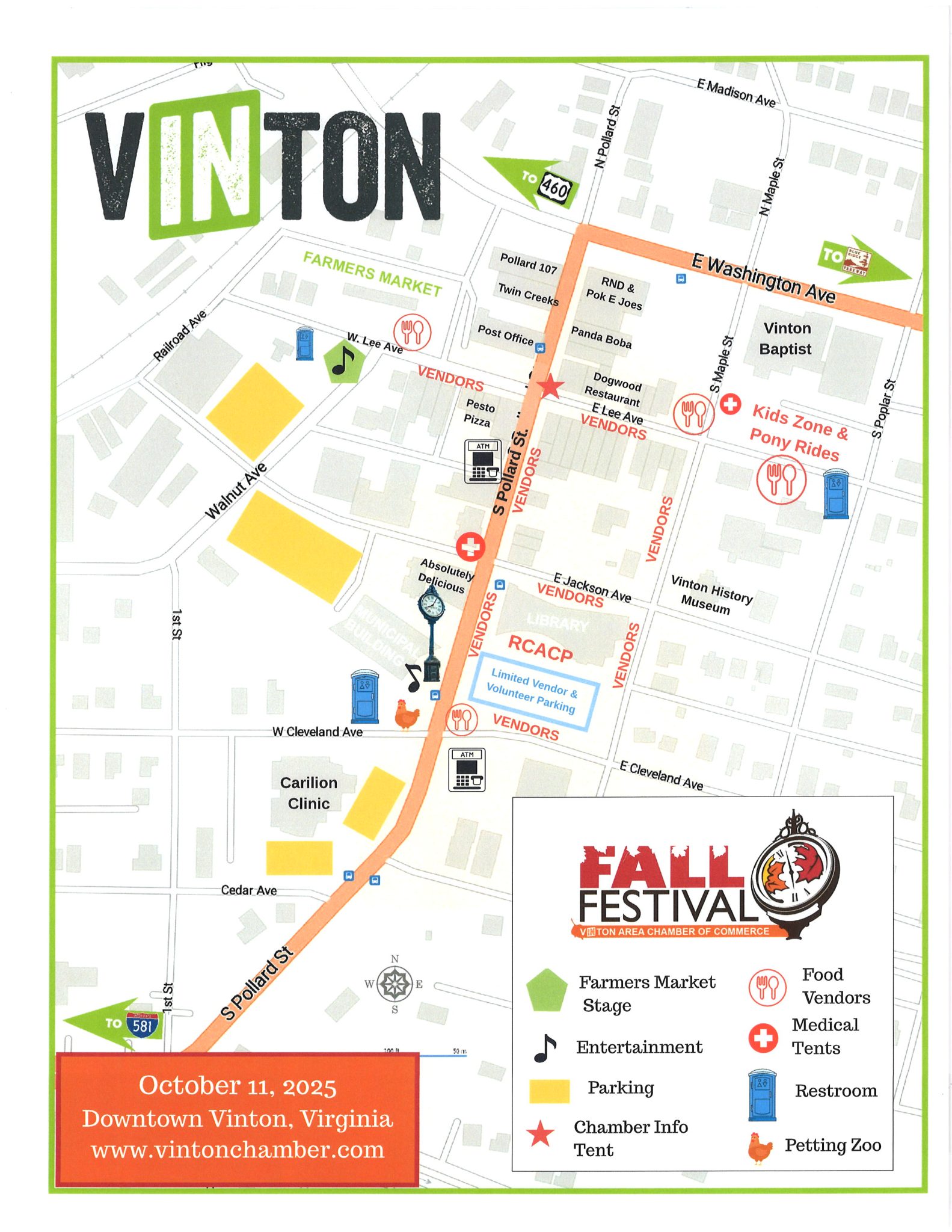 Fall Fest Map Vinton Fall Festival – Vinton Chamber Of Commerce